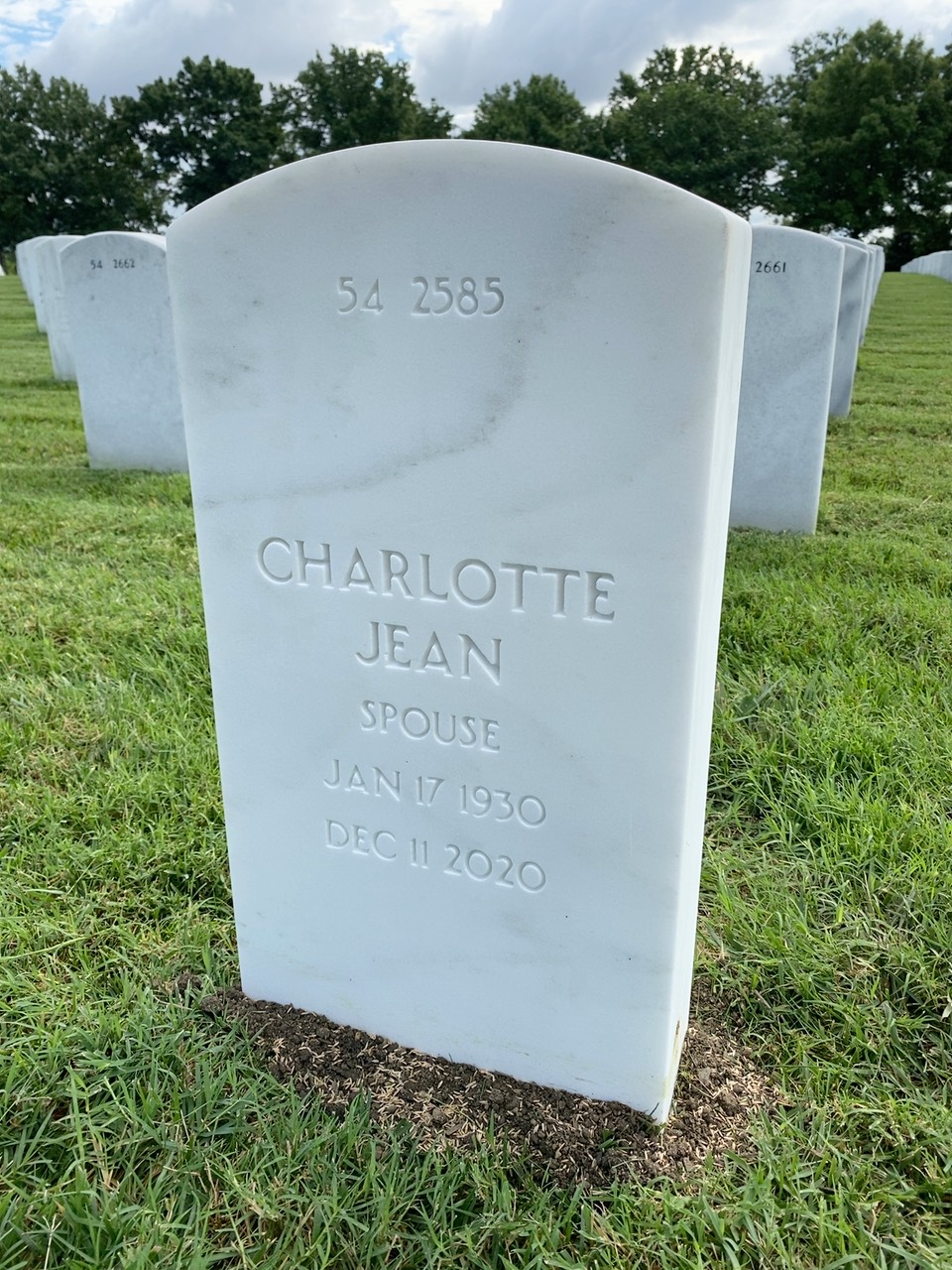 Back of headstone — Harry Messenheimer