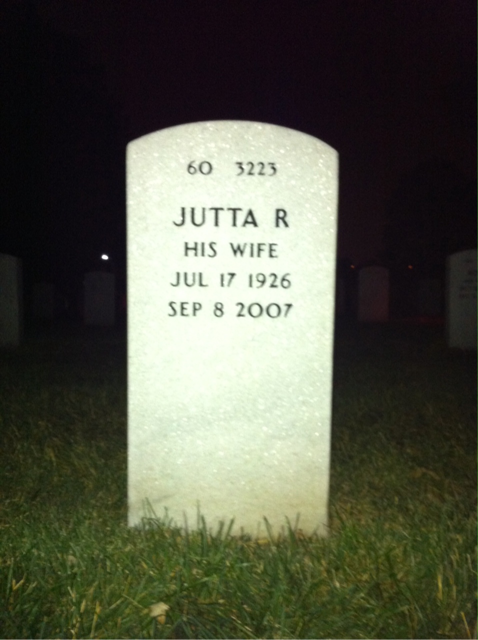 Back of headstone — James Caudill