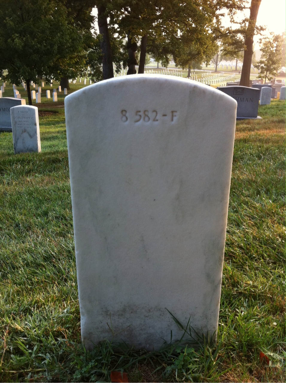 Back of headstone — Samuel R Thompson