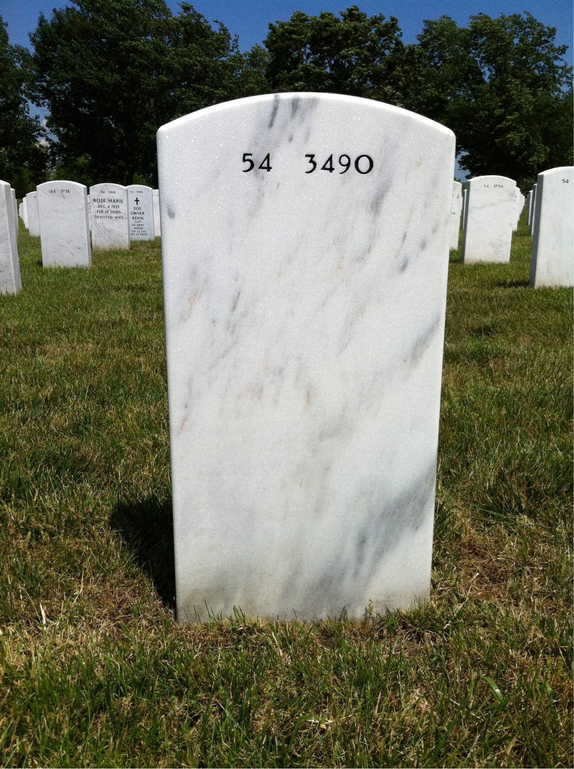Back of headstone — Robert Hilliard