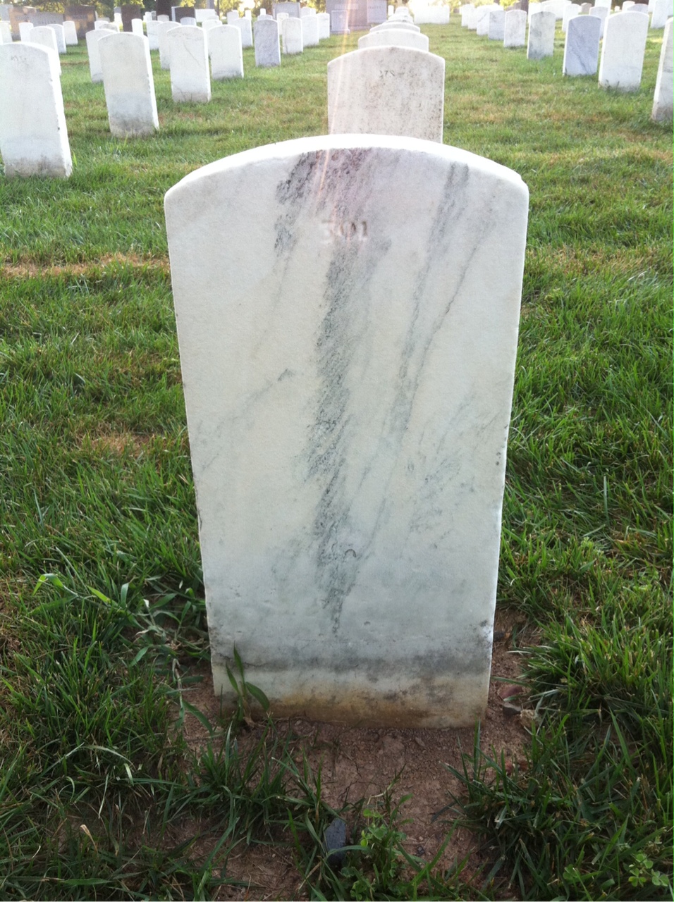 Back of headstone — Janet Moss