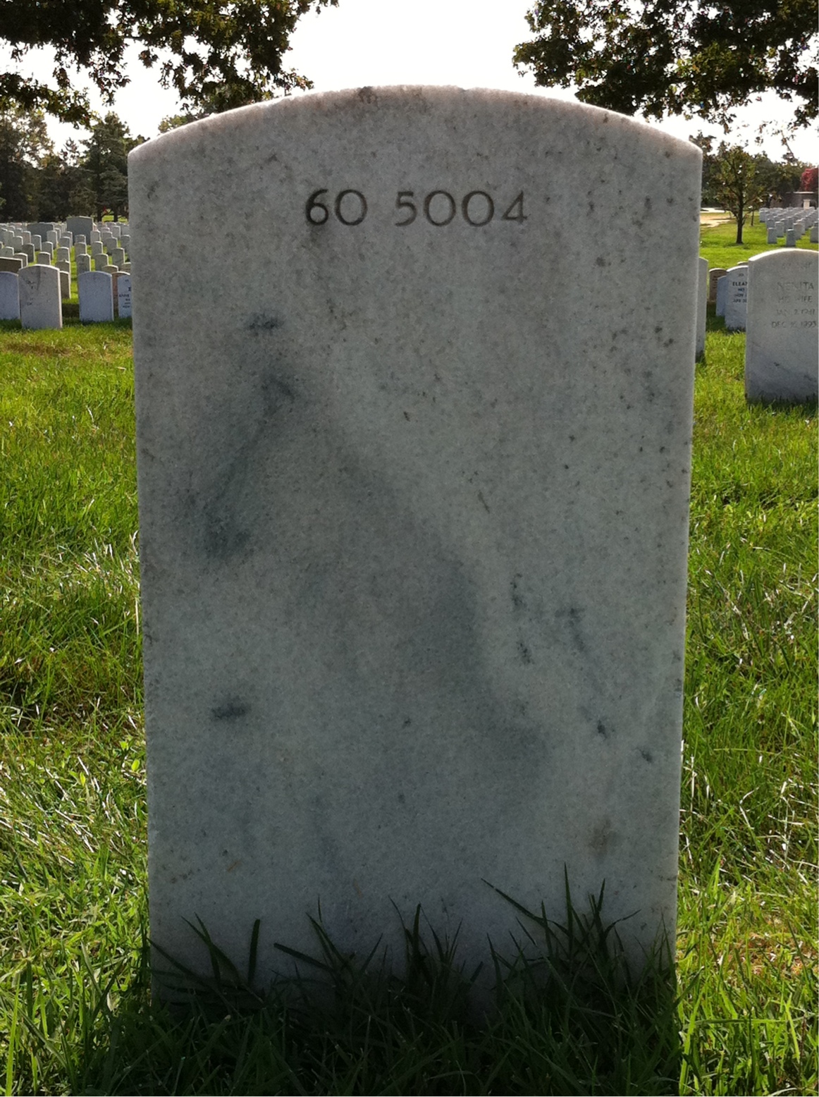 Back of headstone — Warren Ainslye Taylor