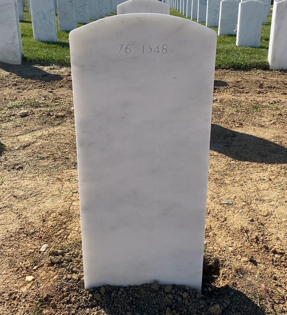 Back of headstone — Arthur Breithaupt