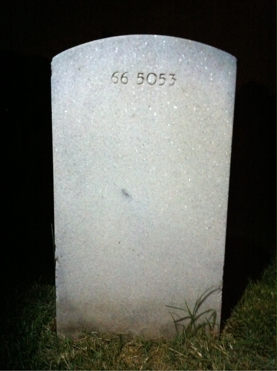 Back of headstone — Silas Sharp