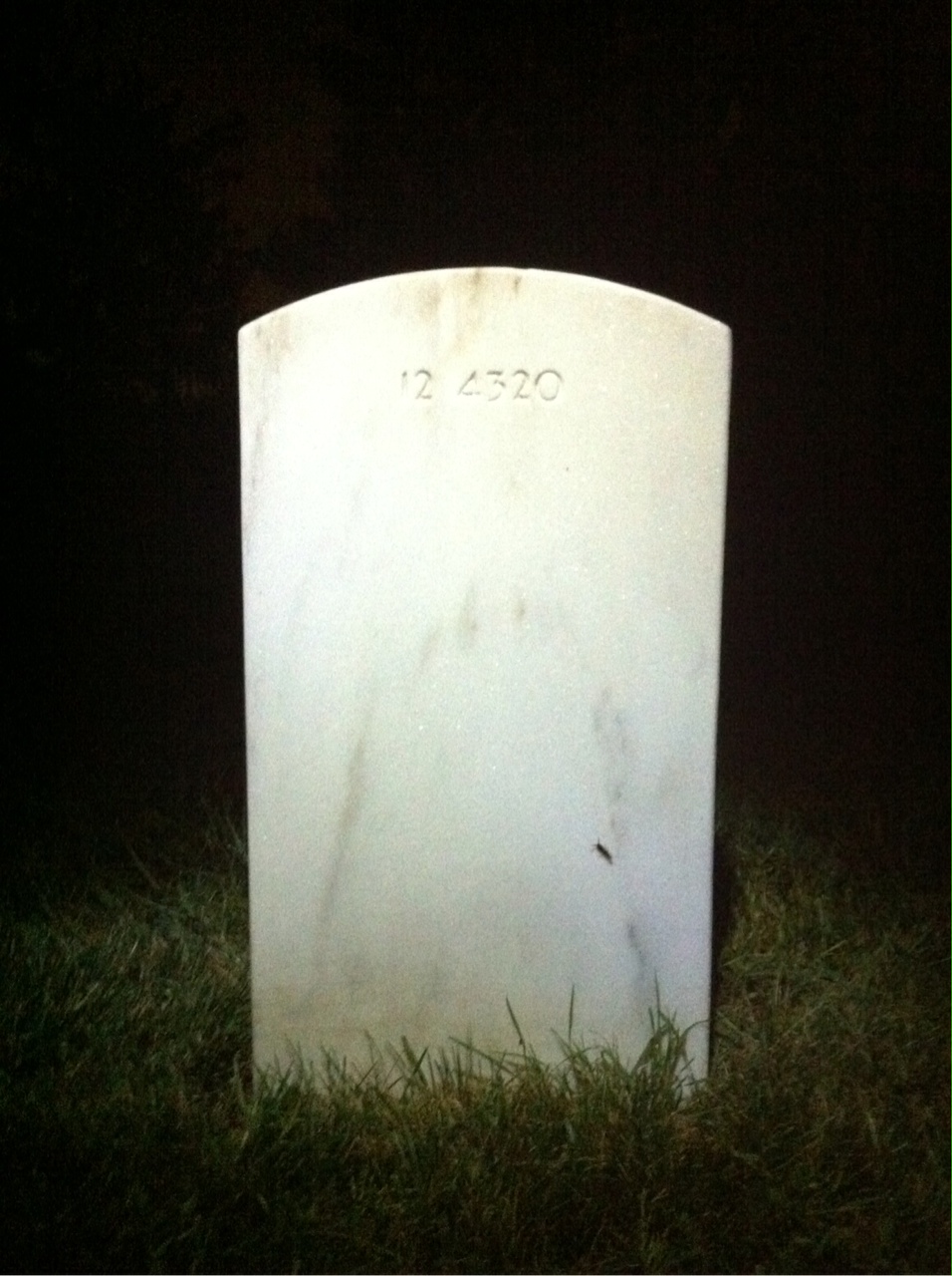 Back of headstone — Helen Moran