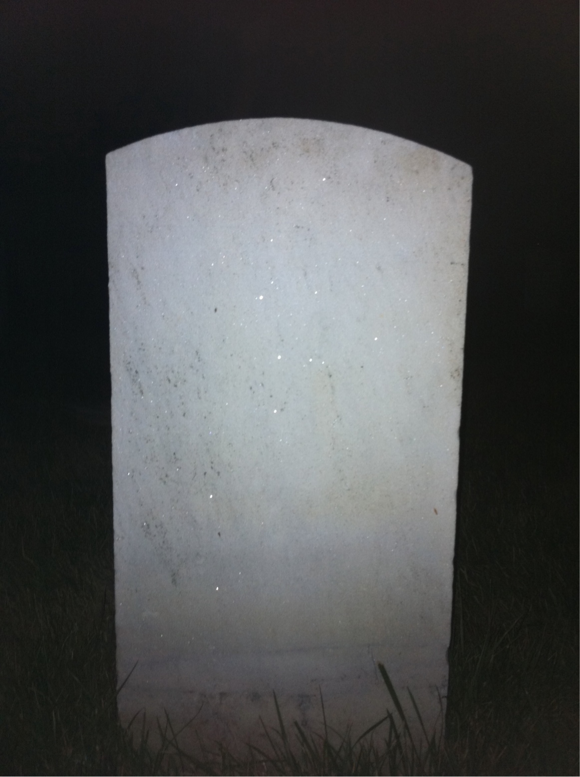 Back of headstone — Edward Ayres