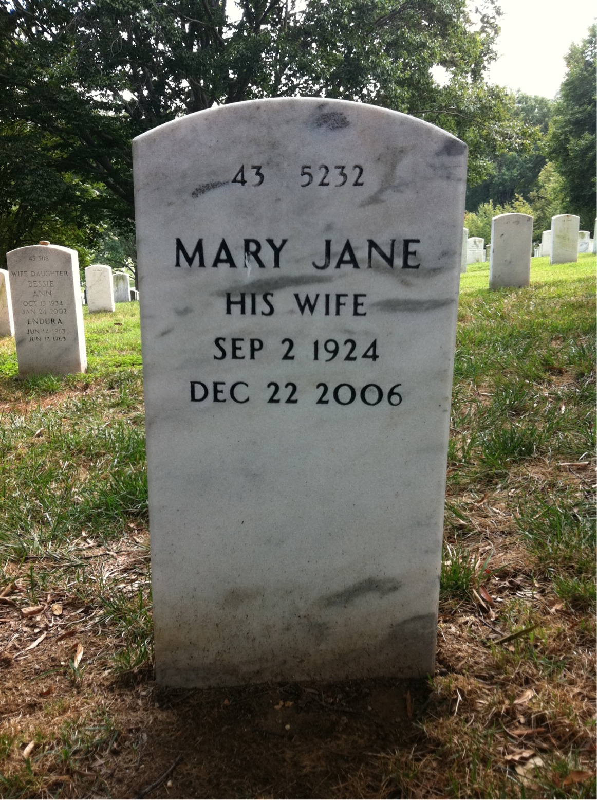 Back of headstone — John Bixiones