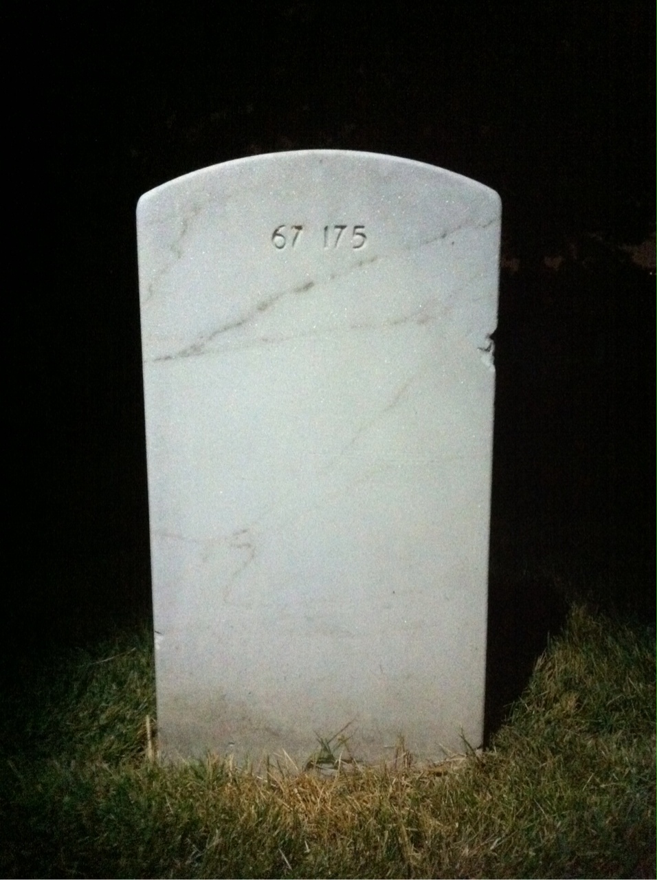 Back of headstone — Glen Allen