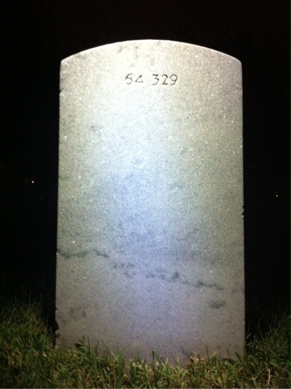 Back of headstone — David Morris