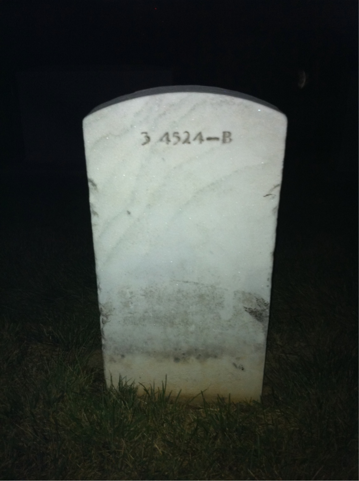 Back of headstone — William Bennett