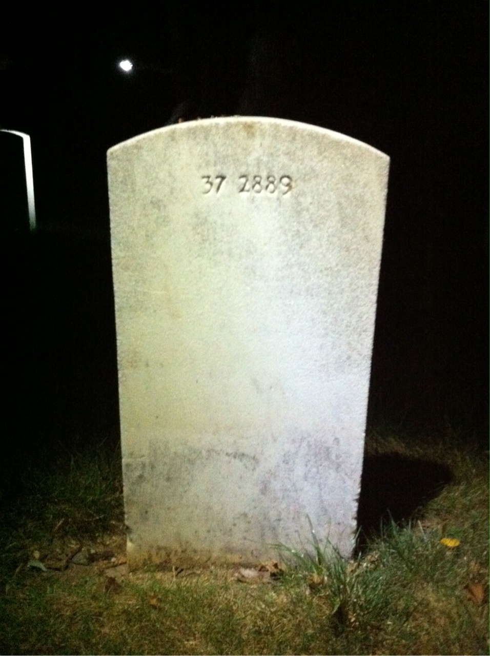 Back of headstone — Frank Agnew