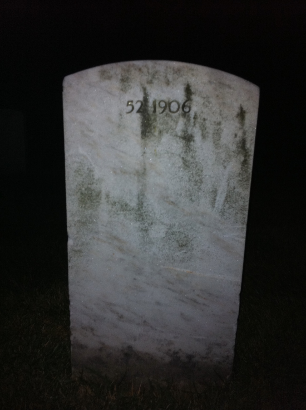 Back of headstone — John Mowbray-Clarke