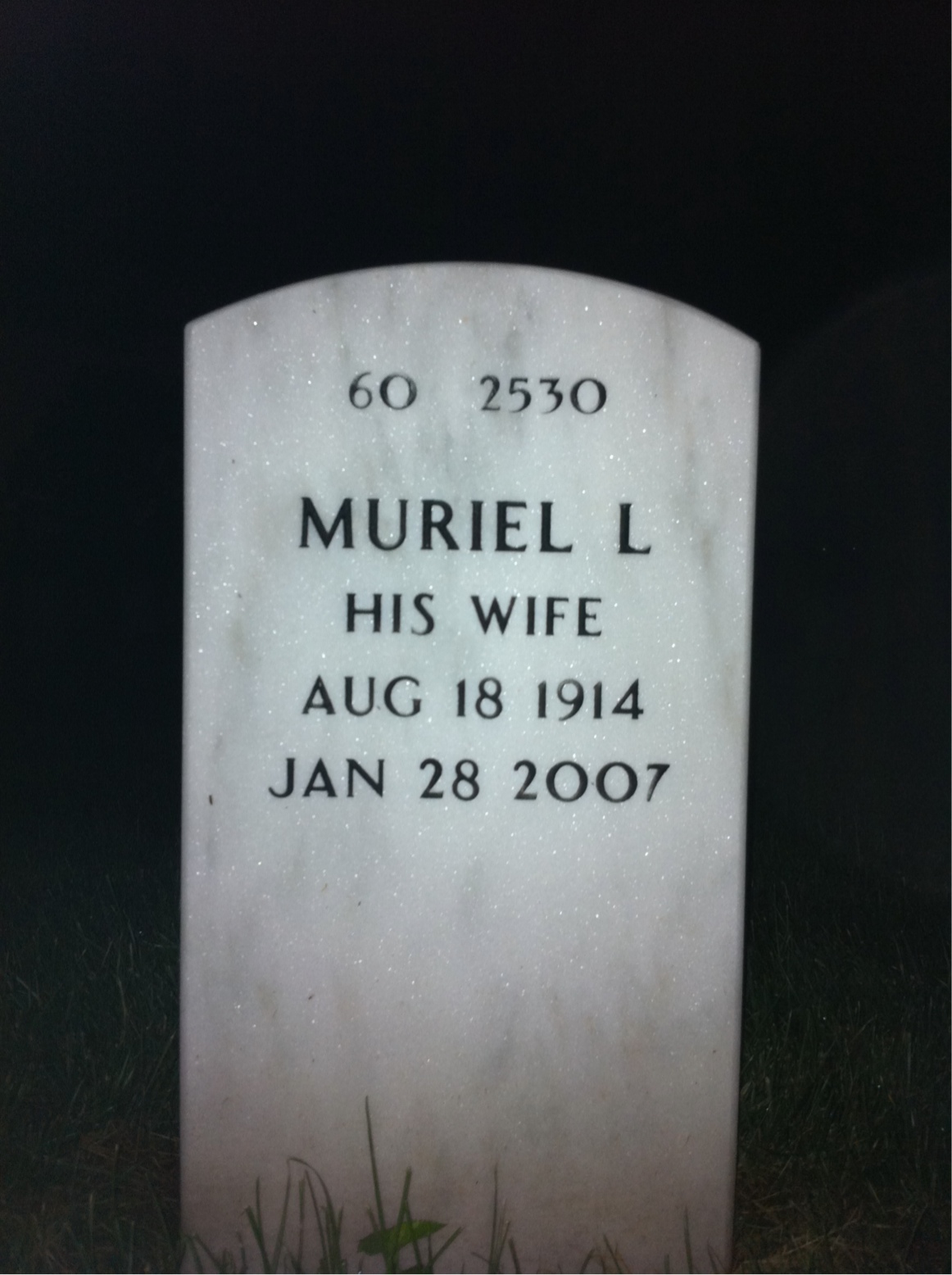 Back of headstone — William Farmer