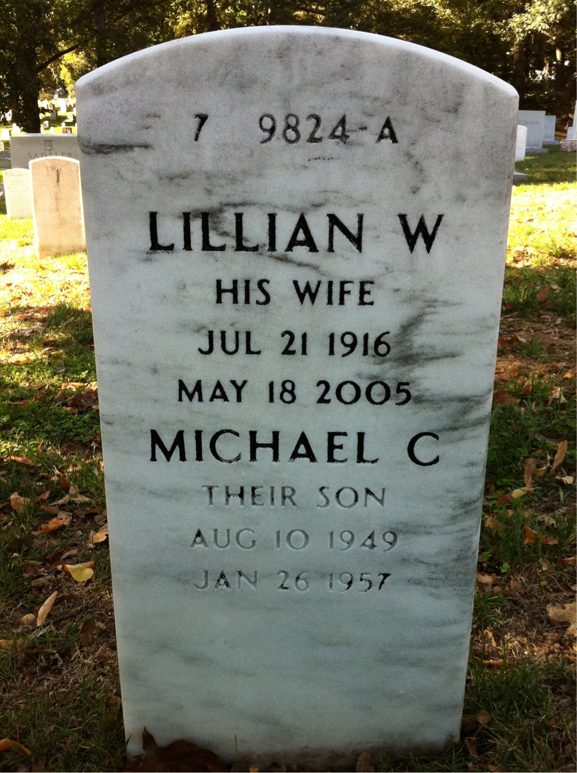 Back of headstone — George Hudson