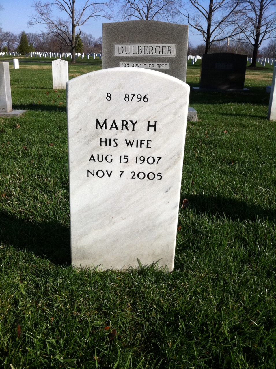 Back of headstone — Bernard Bartscherer