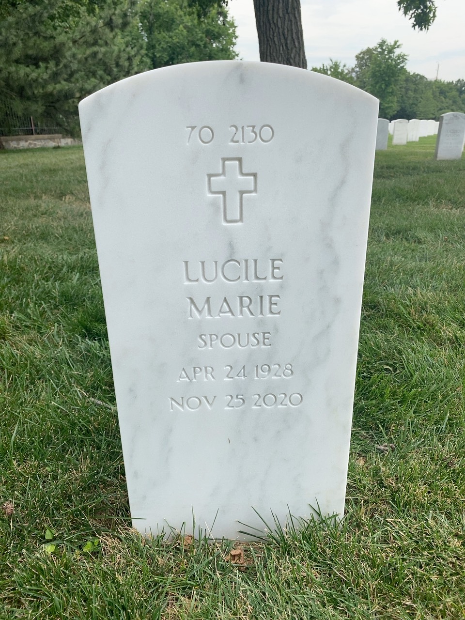 Back of headstone — Vincent Bennett