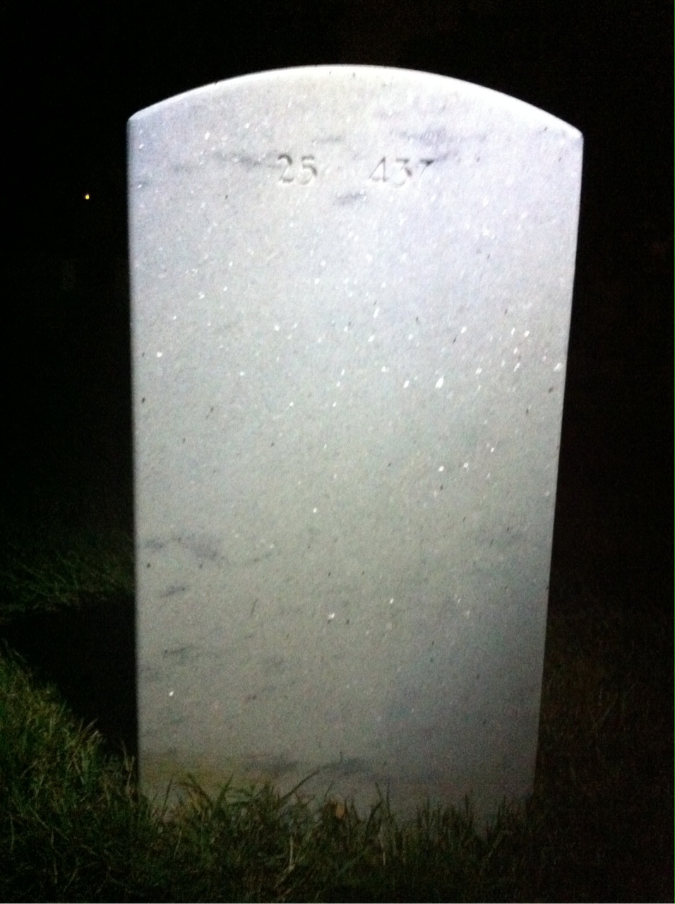 Back of headstone — Daniel Blake