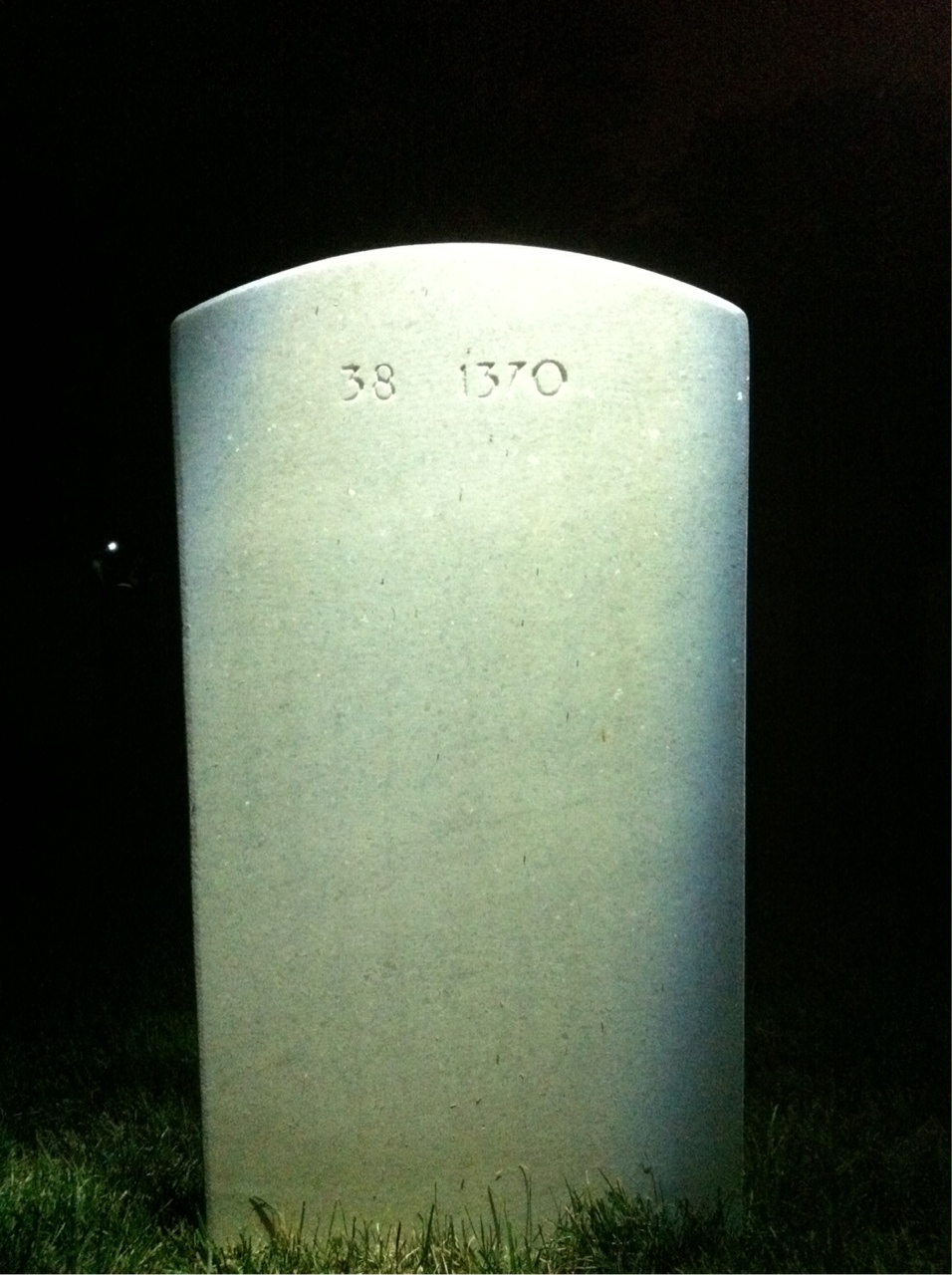 Back of headstone — Irene Pierce