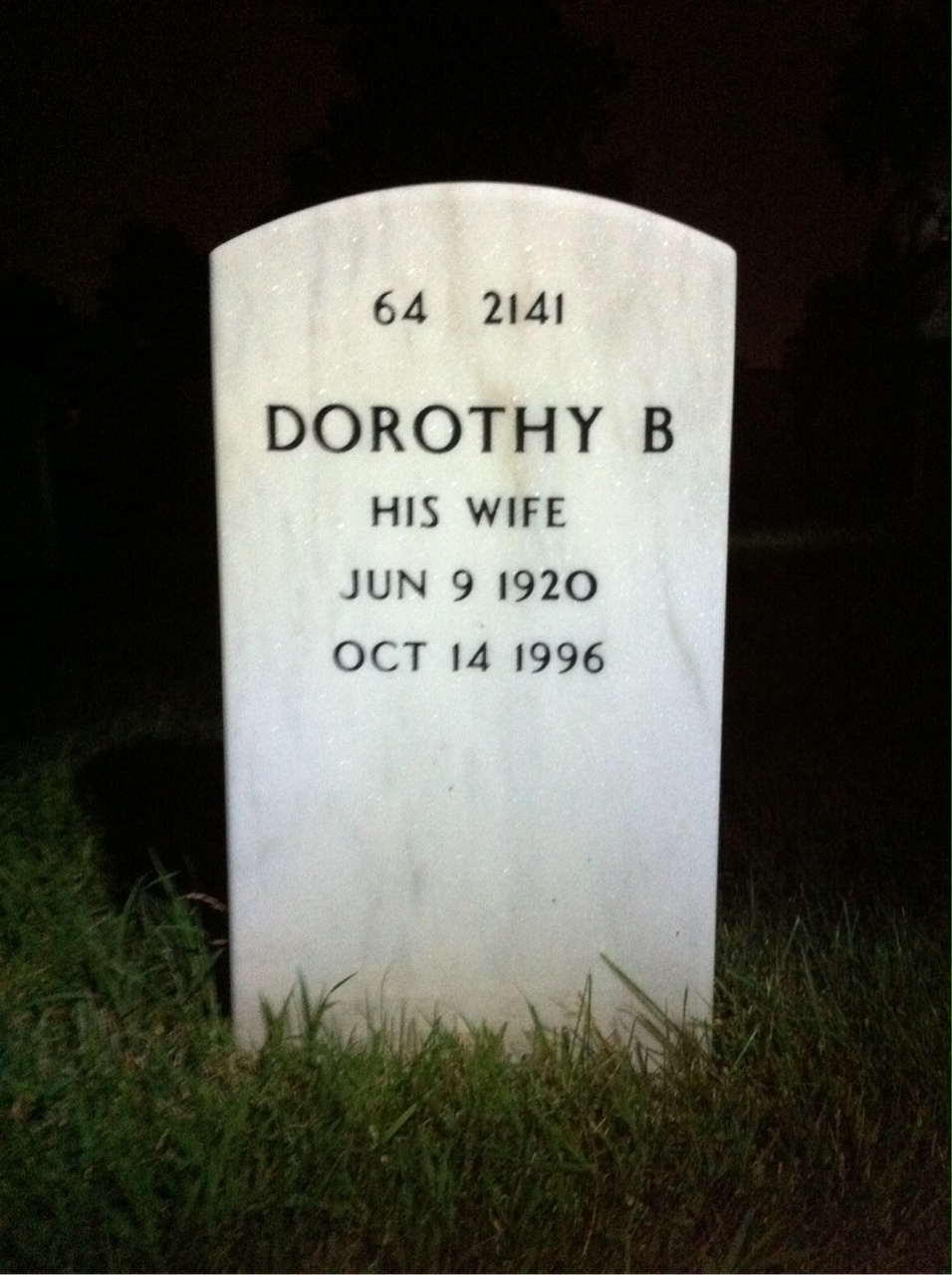 Back of headstone — John Slagle
