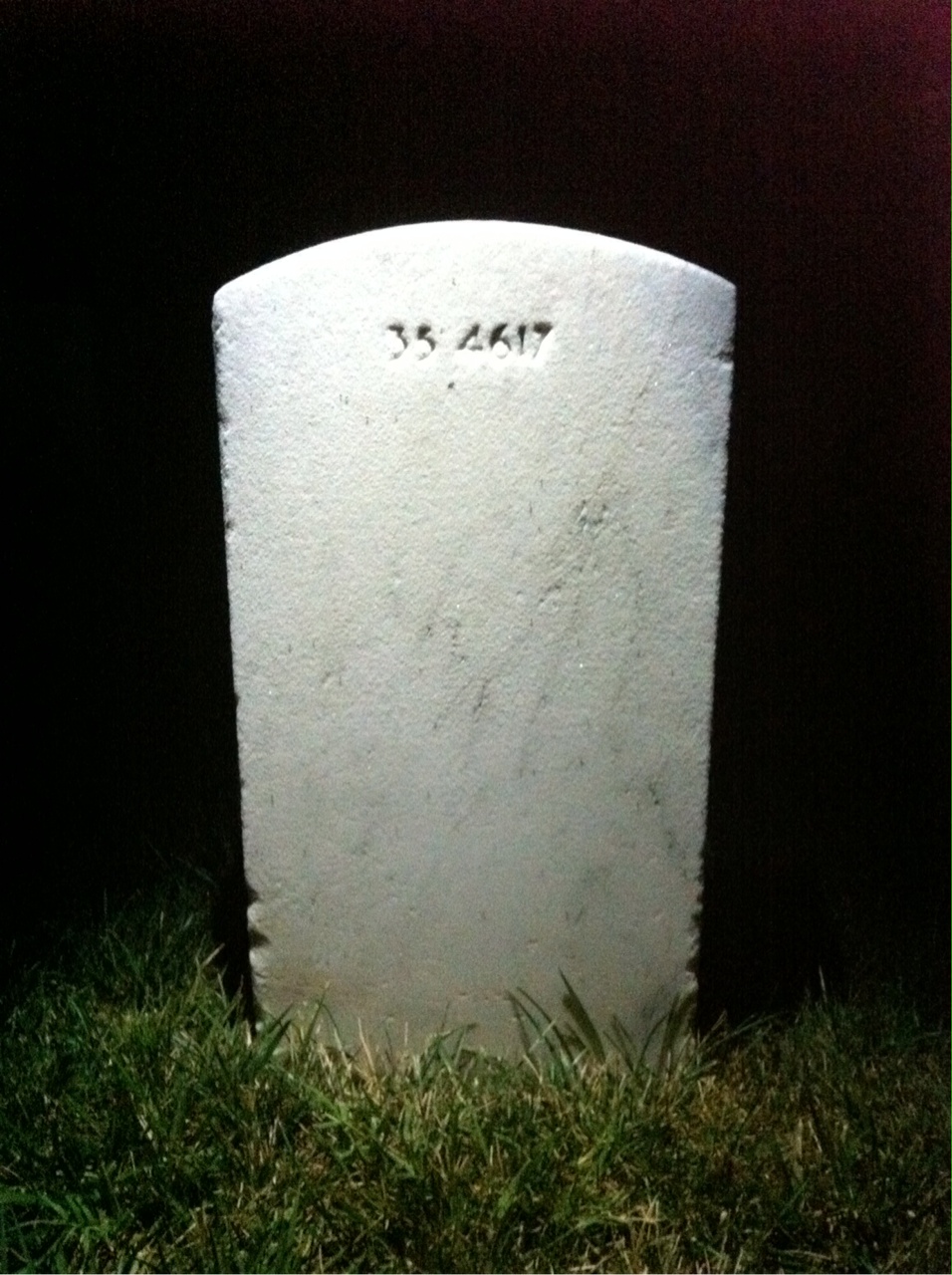 Back of headstone — James Mulvey