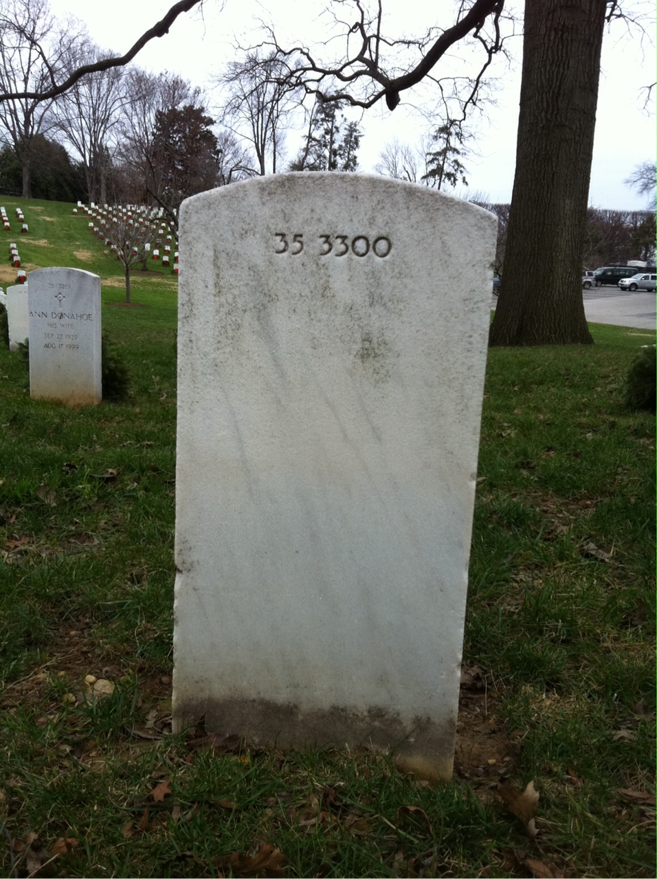 Back of headstone — Kenneth Aldous