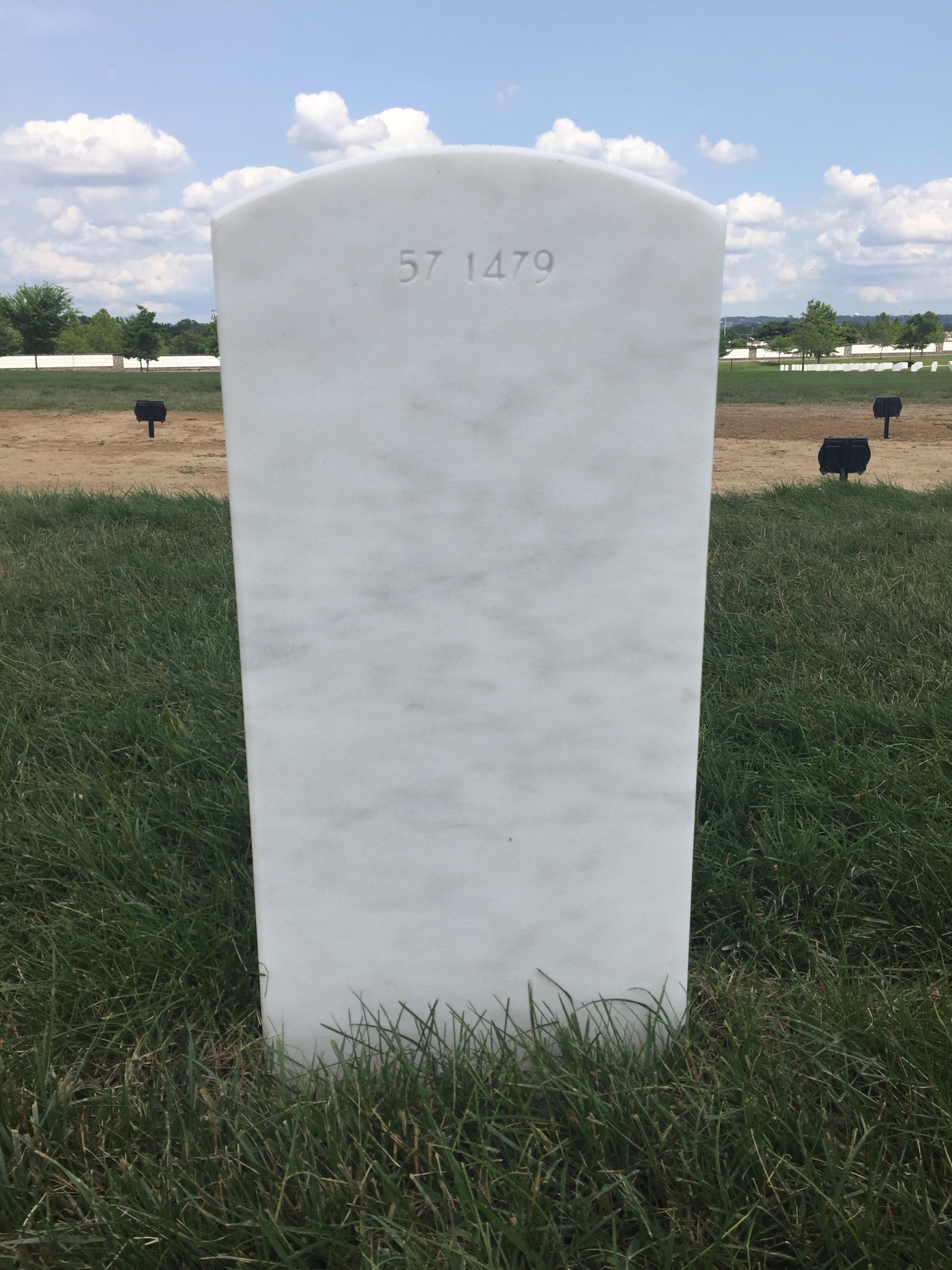 Back of headstone — William H Walden