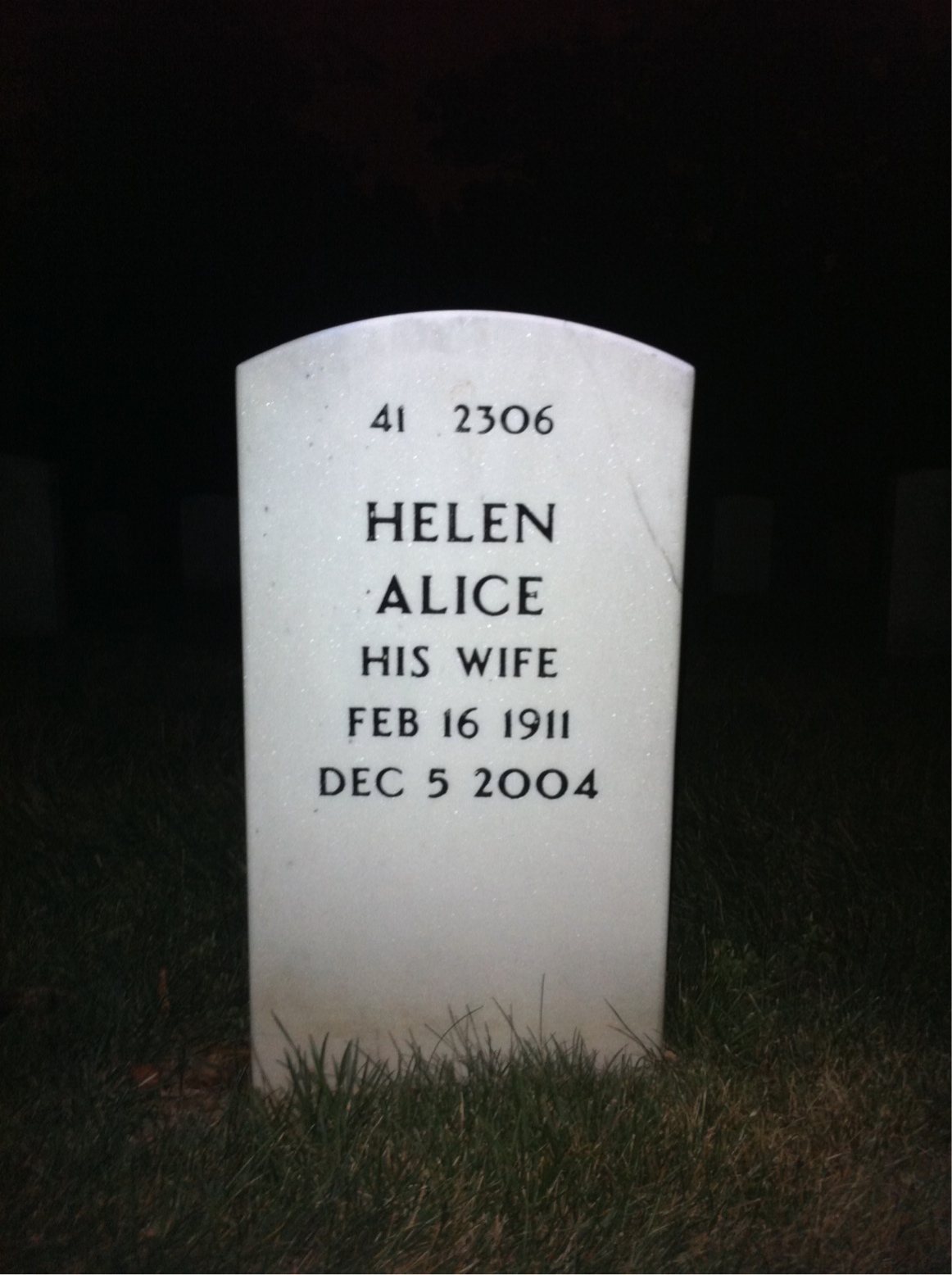 Back of headstone — Wallace Mcgee