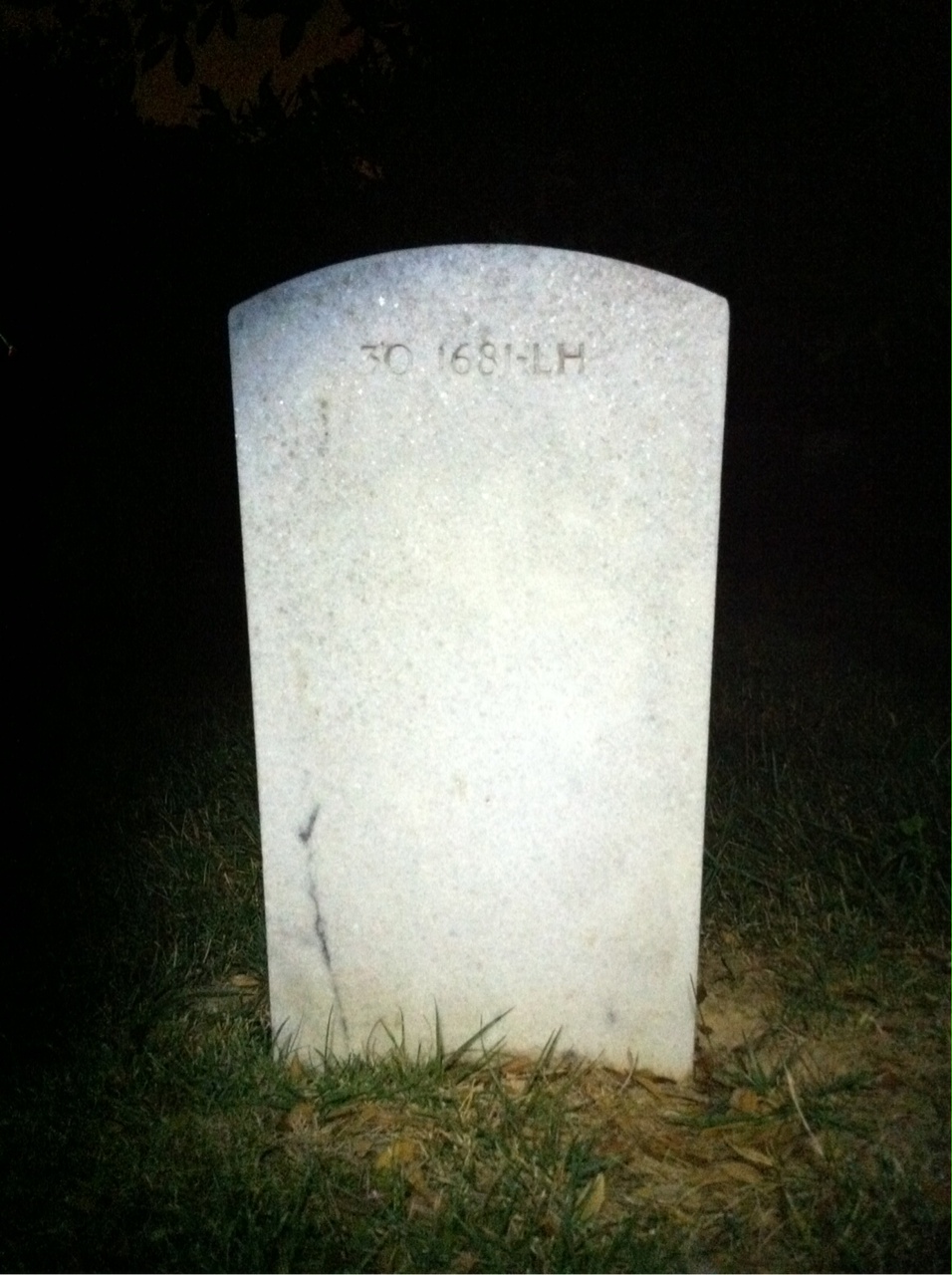 Back of headstone — Roger Mullins