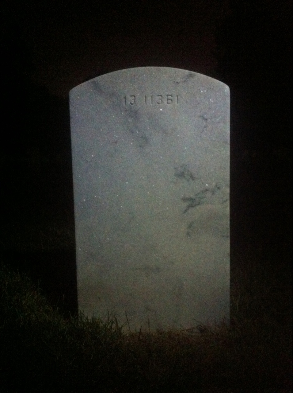 Back of headstone — Thomas Mitchell