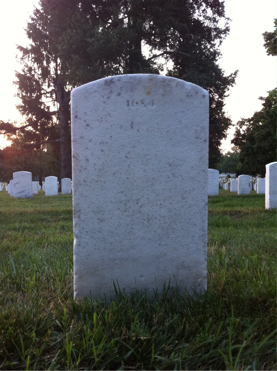 Back of headstone — Morris Murray