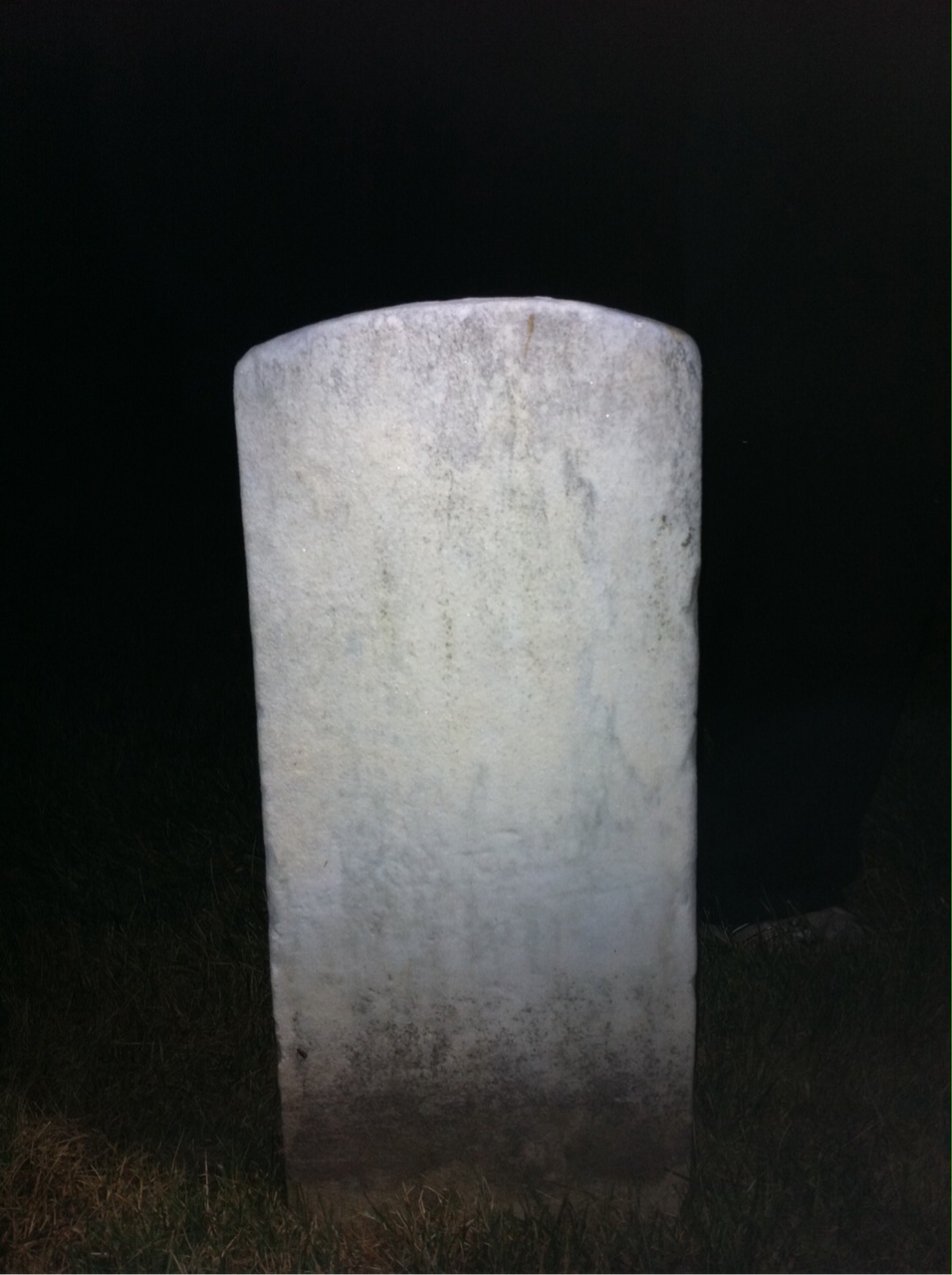 Back of headstone — John Armstrong