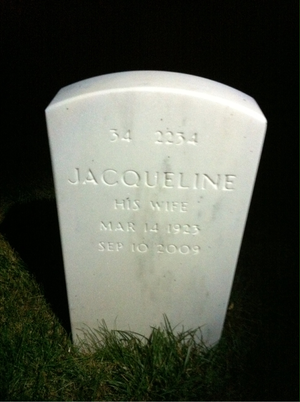 Back of headstone — Edgar Bates