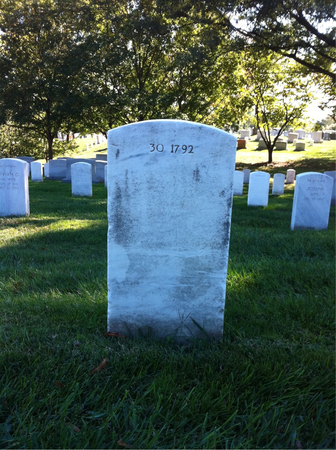 Back of headstone — Wanda Benson