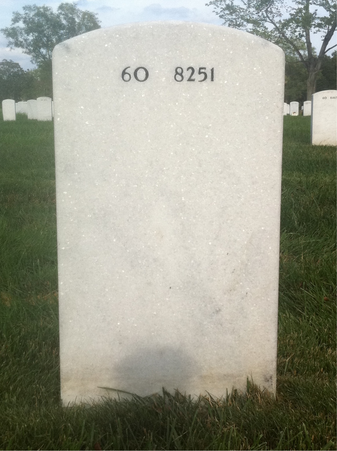Back of headstone — Williams Martin