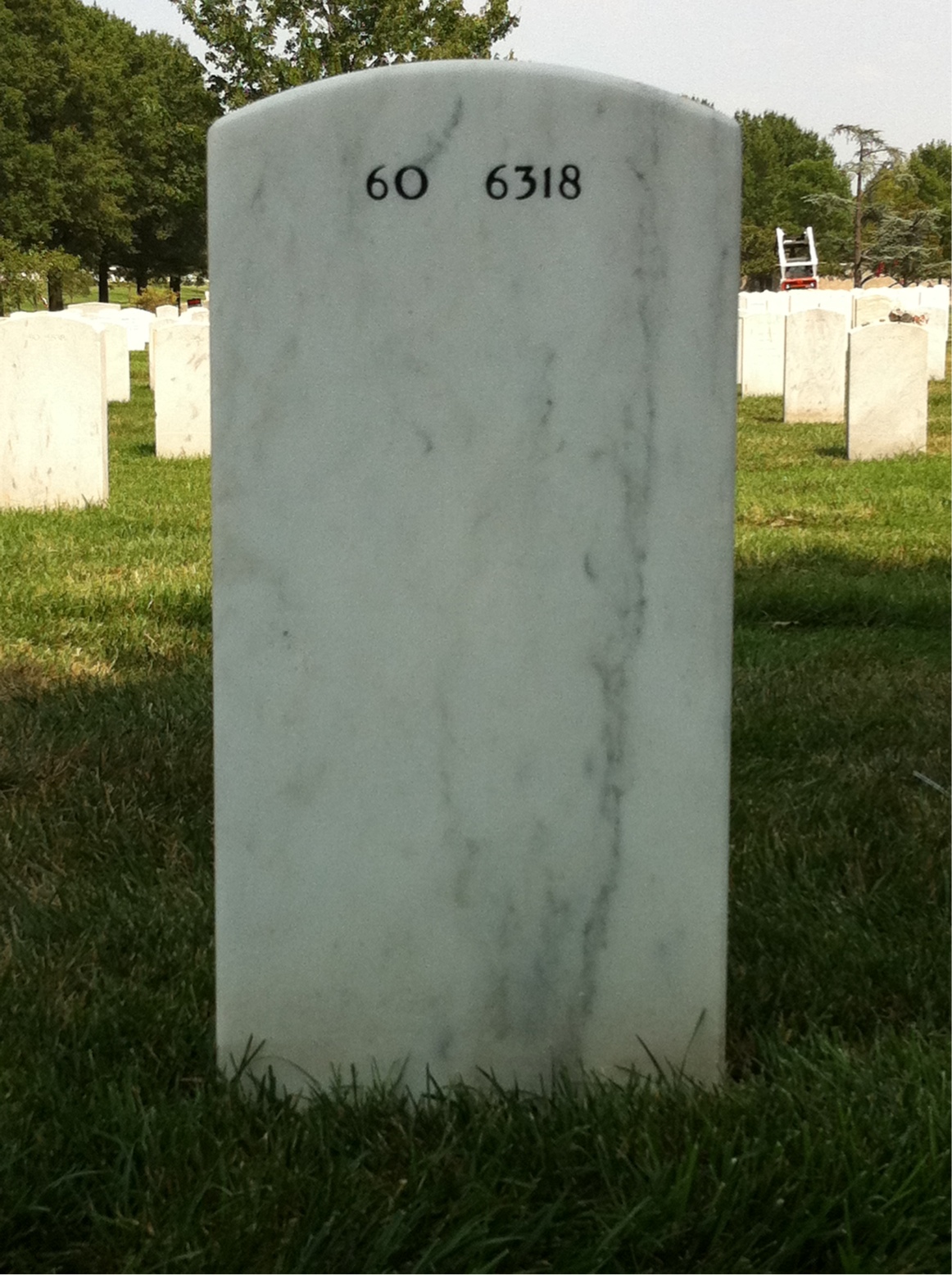 Back of headstone — Emerson Brown