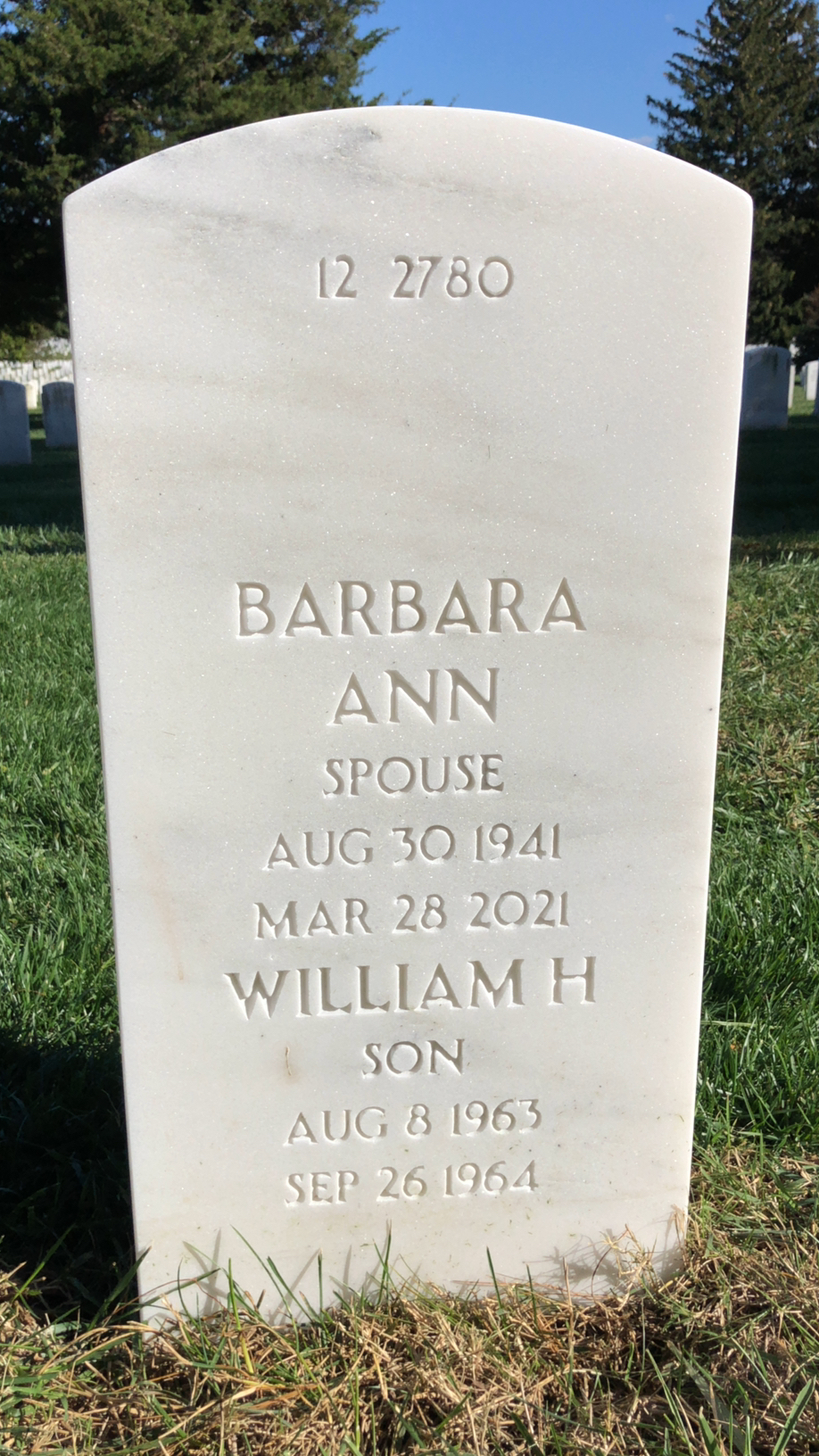 Back of headstone — William Banks