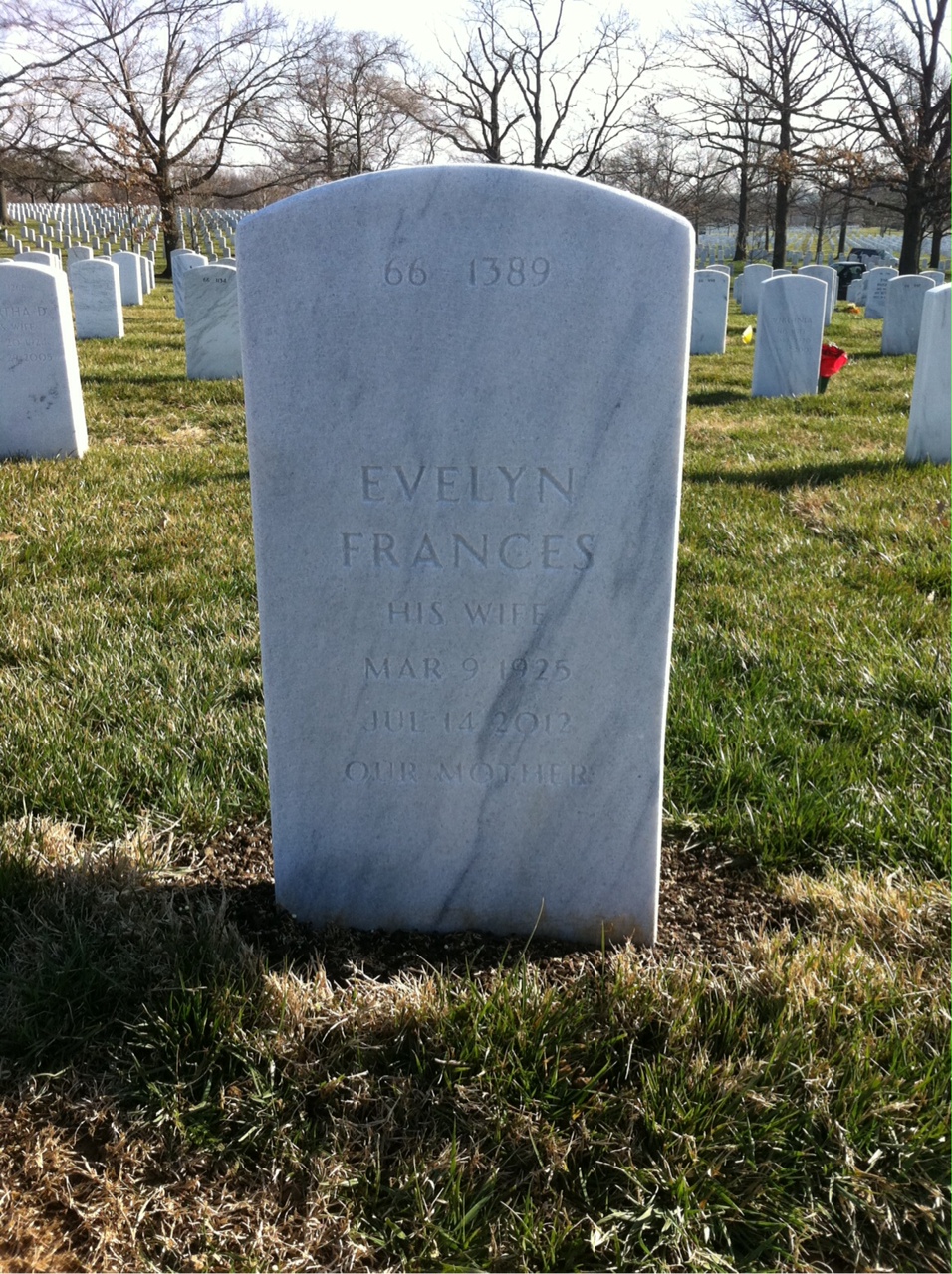 Back of headstone — Charles Lowe
