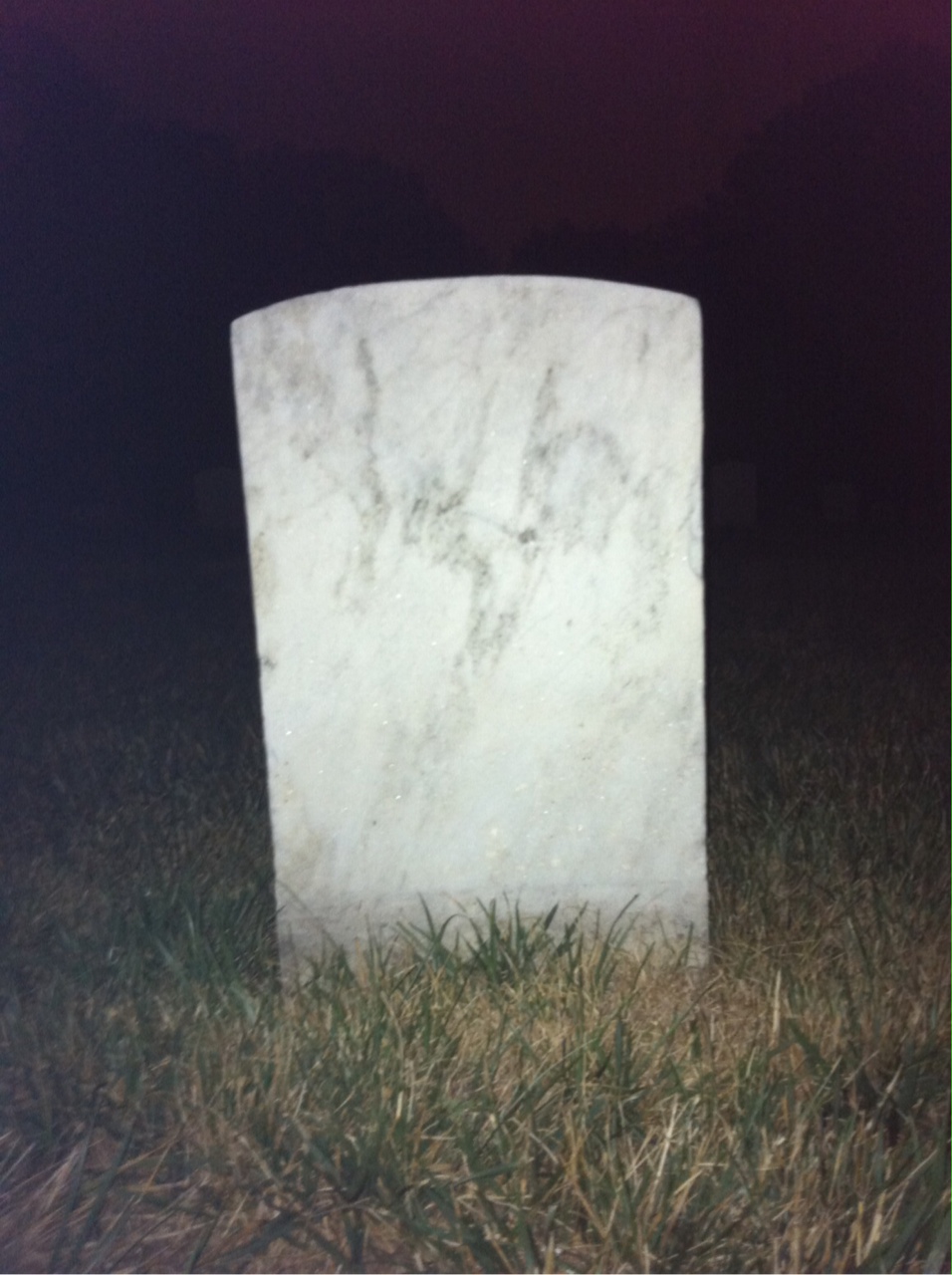 Back of headstone — Andrew Anderson