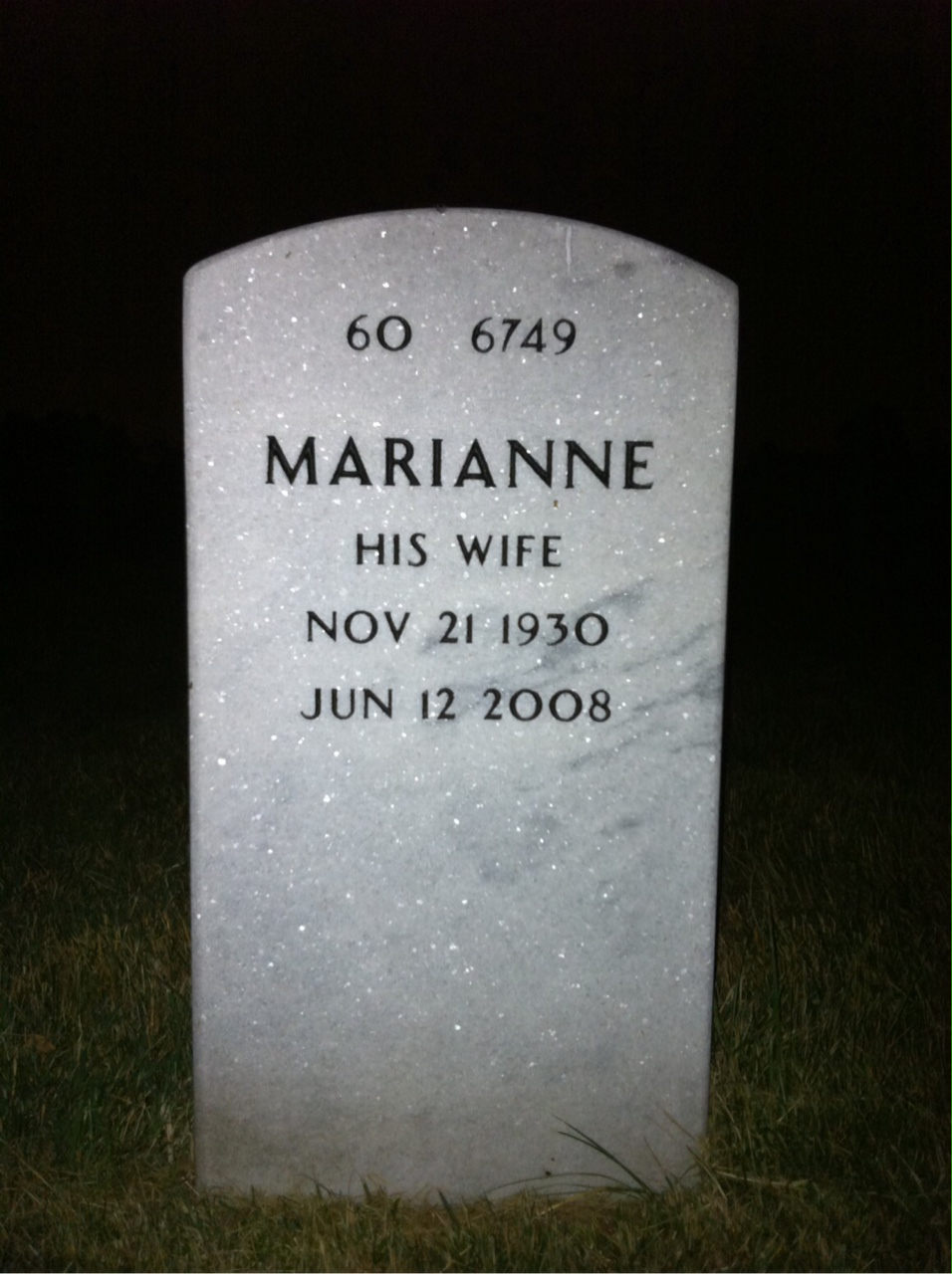 Back of headstone — Harold Charles