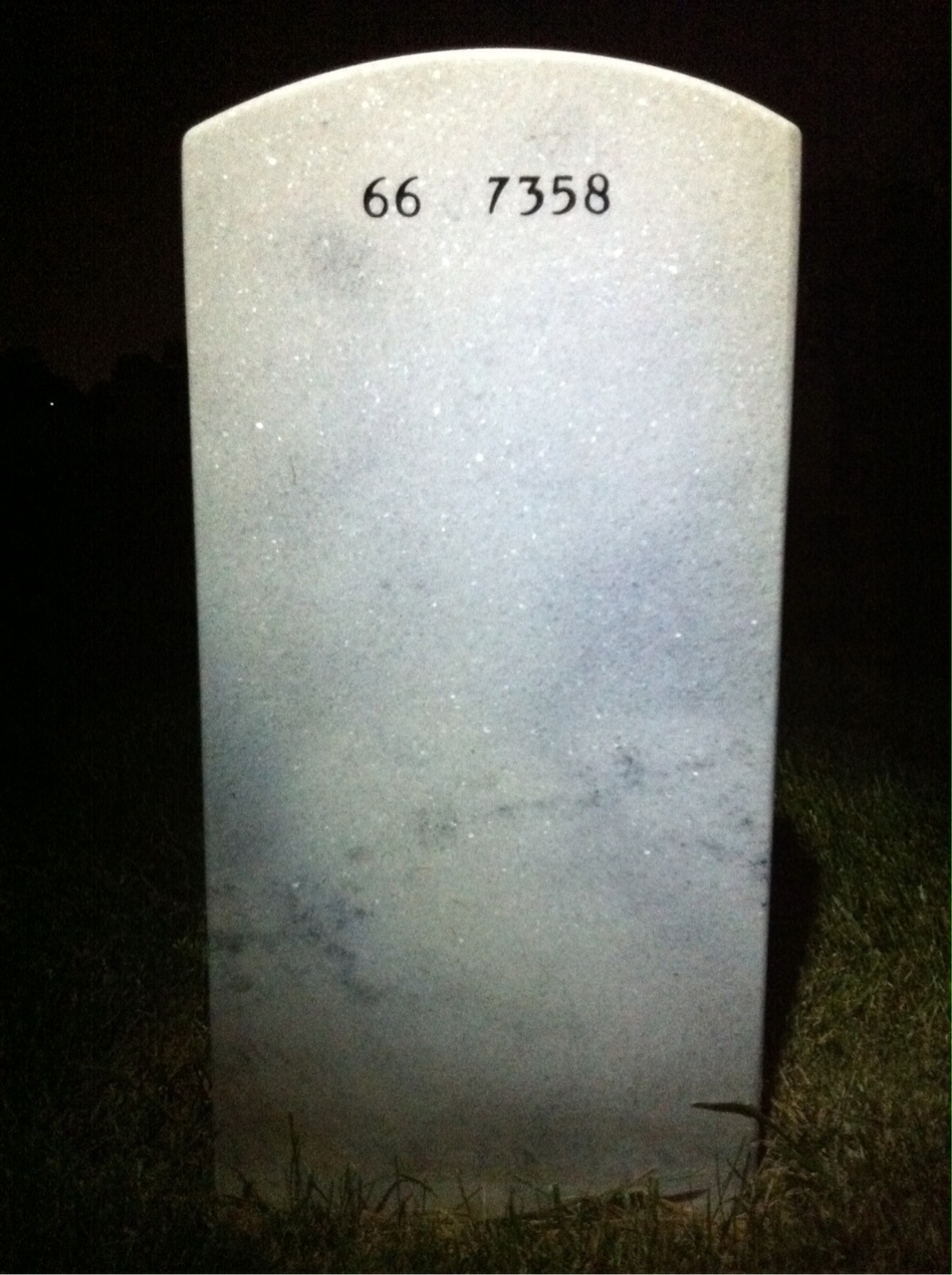 Back of headstone — Roger Hohman