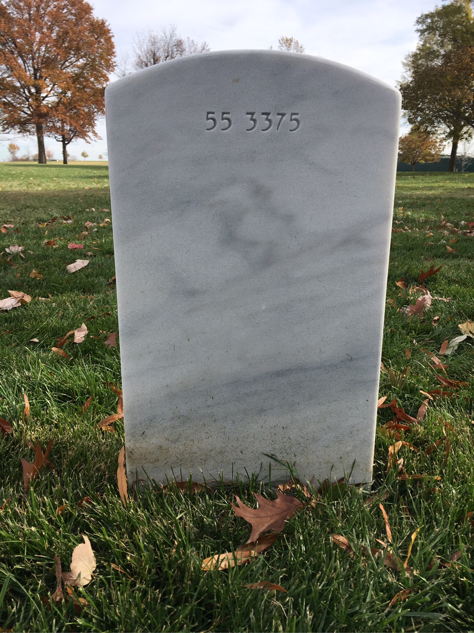 Back of headstone — Samuel D Wilbert