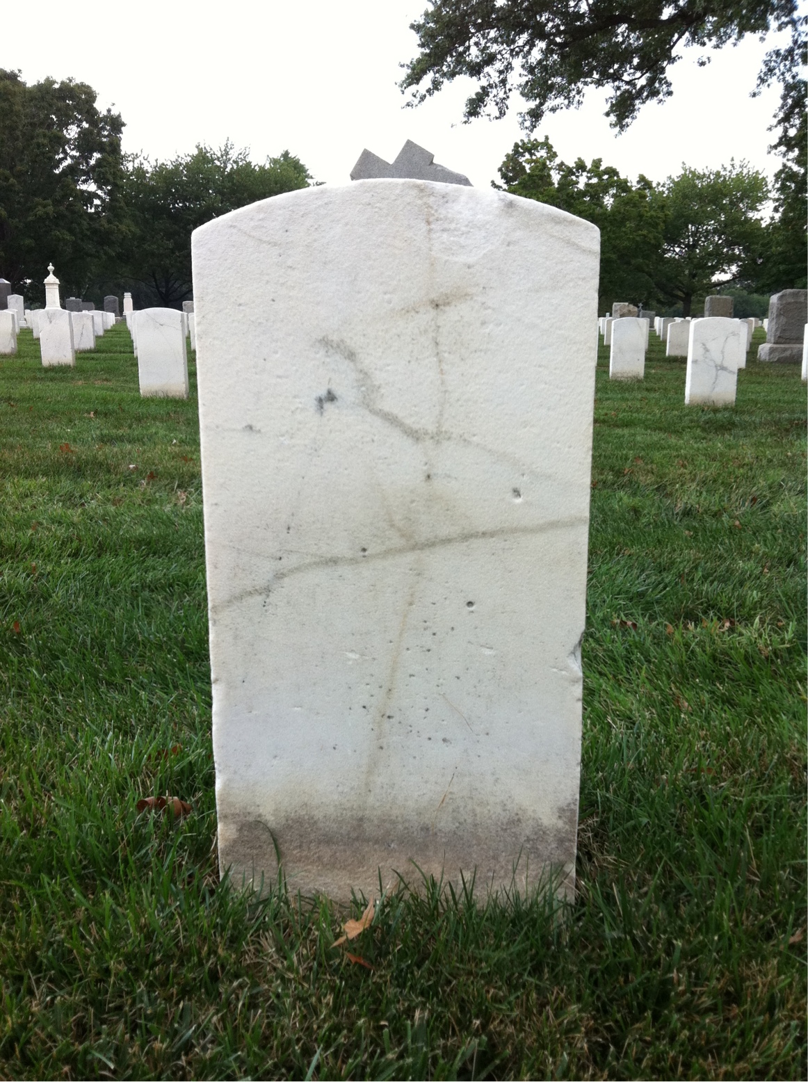 Back of headstone — Lewis Ballyet