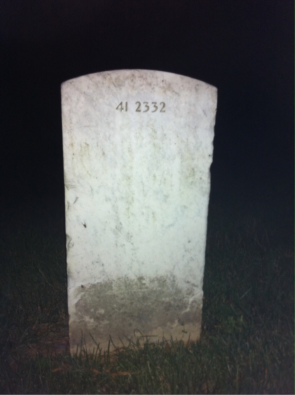 Back of headstone — Raymond Bradfield