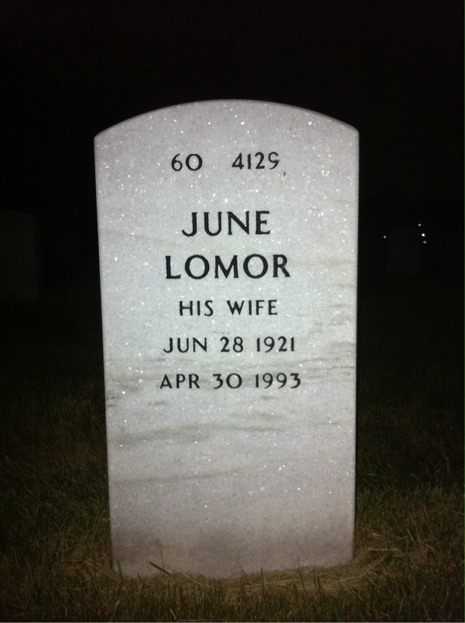 Back of headstone — Tom Raulerson