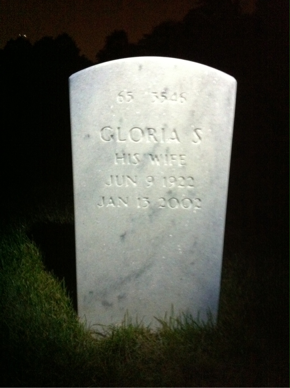 Back of headstone — Norman Bennett