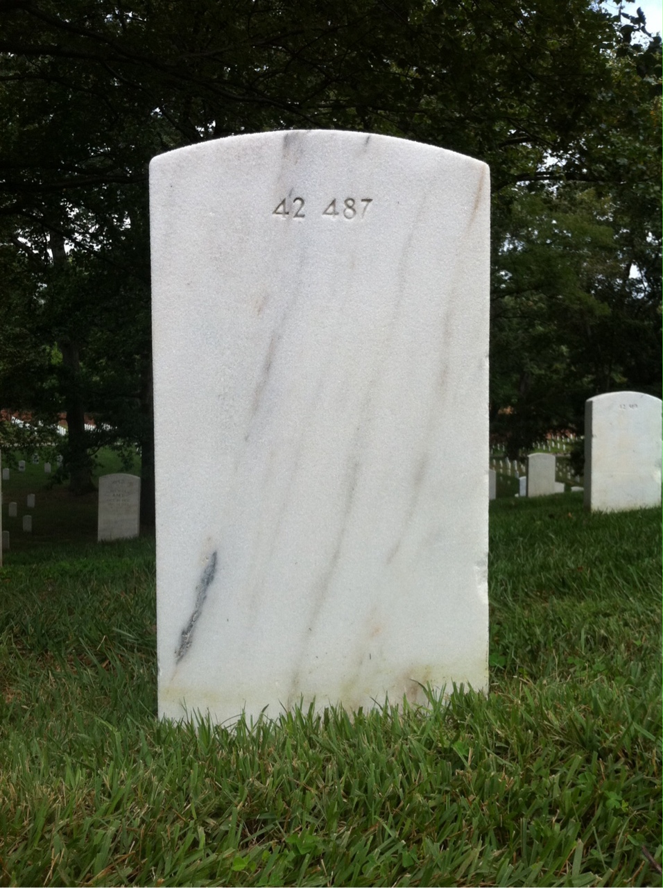 Back of headstone — Minnie Abbott