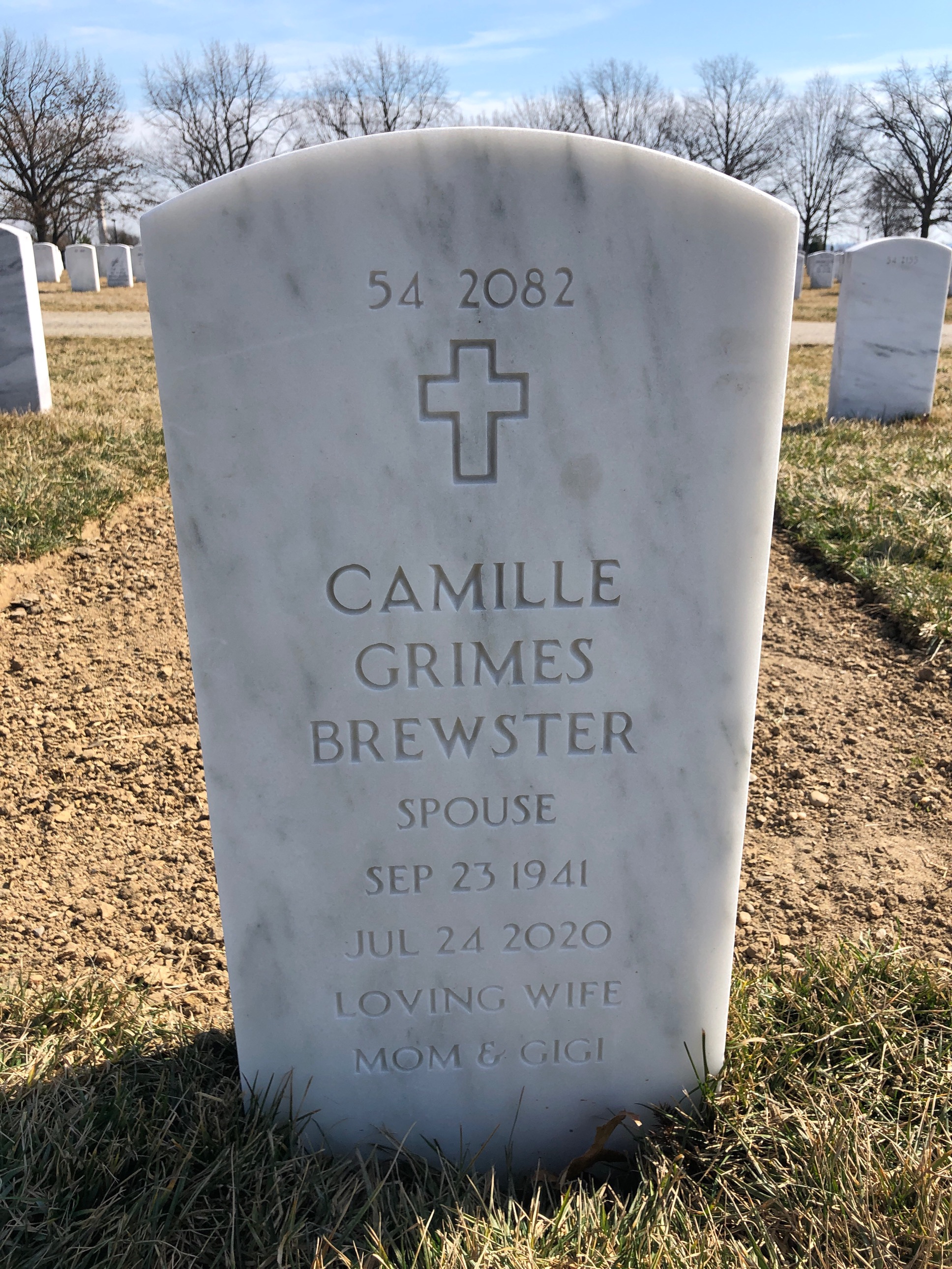 Back of headstone — Thomas Edward Brewster