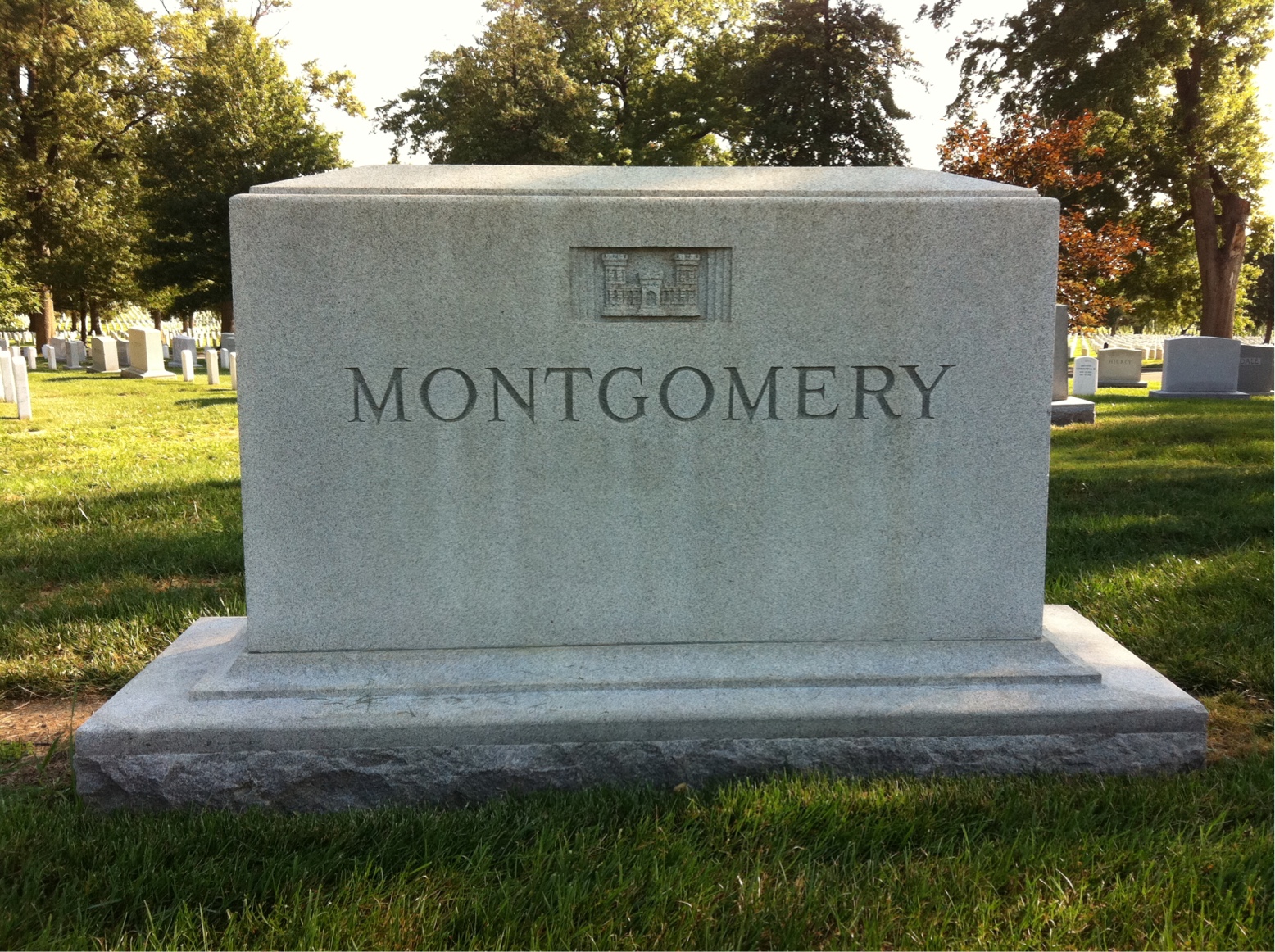 Back of headstone — Jean Montgomery