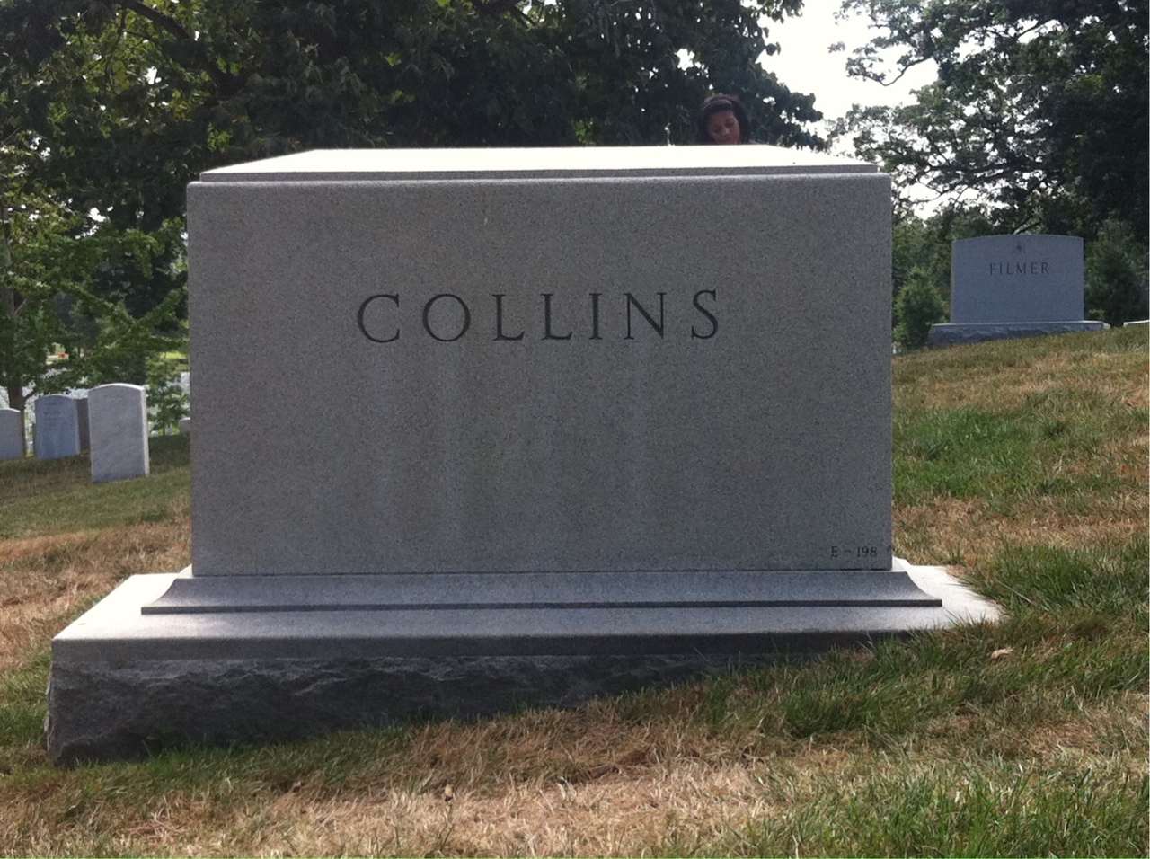 Back of headstone — Maie Collins