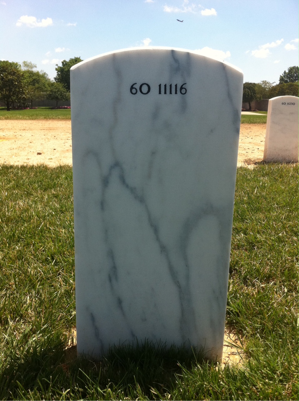 Back of headstone — Zachary Ryan Clouser